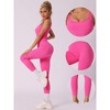 Allegra K Women's U Neck One Piece Jumpsuit Workout Sleeveless Tummy Control No Show Ribbed Shapewear Body Shapers - 3 of 4