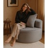 Vynxaria Compressed Sofa - Luxurious Corduroy Fabric, High-Density Sponge, No Assembly Required, Throw Pillows for Living Room/Apartment - 2 of 4