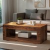 Hommoo 43.3" Modern Farmhouse Coffee Table with Storage - 4 of 4
