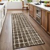 Modern Plaid Rug, Washable Soft Low-Pile Non-Slip Stain-Resistant Area Carpet for Bedroom, Living Room, Dining Room, Nursery - 2 of 4