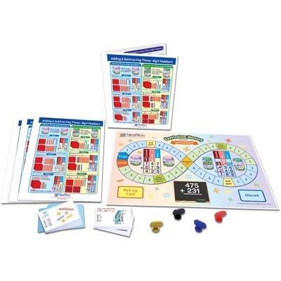 NewPath Learning Adding and Subtracting Three-Digit Numbers Learning Center Game, Grade 3 to 5
