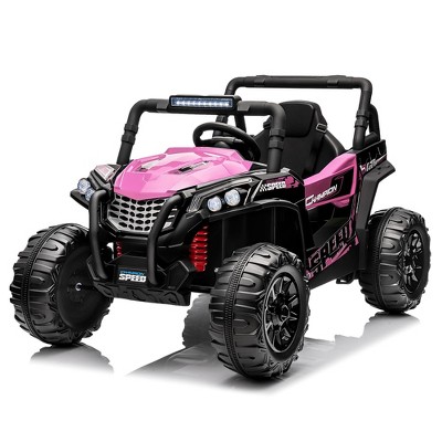 12V Kids Ride On Utv Truck Car w/Parent Remote Control, 2 Spring Suspension, Led Lights, Wireless Connection, Music for 3-8 Boys & Girls