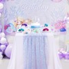 Wikineon Sequin Table Runner Iridescent Blue Table Runners 25X120inch 4 Packs Elegant Table Runners for Wedding Birthday Party Ceremony - 3 of 4