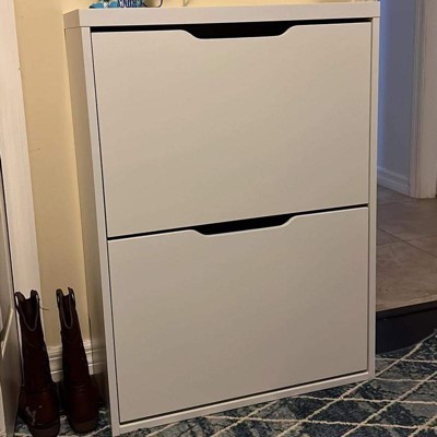 Laminate Pivot Open Shoe Cabinet White - Brightroom™ : Target