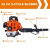52CC Gas Backpack Leaf Blower, 2.2-HP 2-Cycle, 780 CFM 270 MPH Power Blower for Wet Leaves, Debris & Snow - 2 of 4