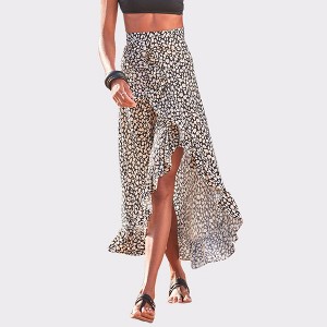 Women's Tie Waist Patterned Maxi - LASCANA - 1 of 4