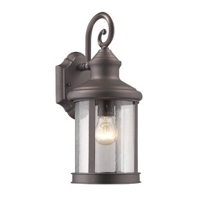 Chloe Lighting Galahad Transitional 1 Light Rubbed Bronze Outdoor Wall Sconce 16" Height - 1 of 4