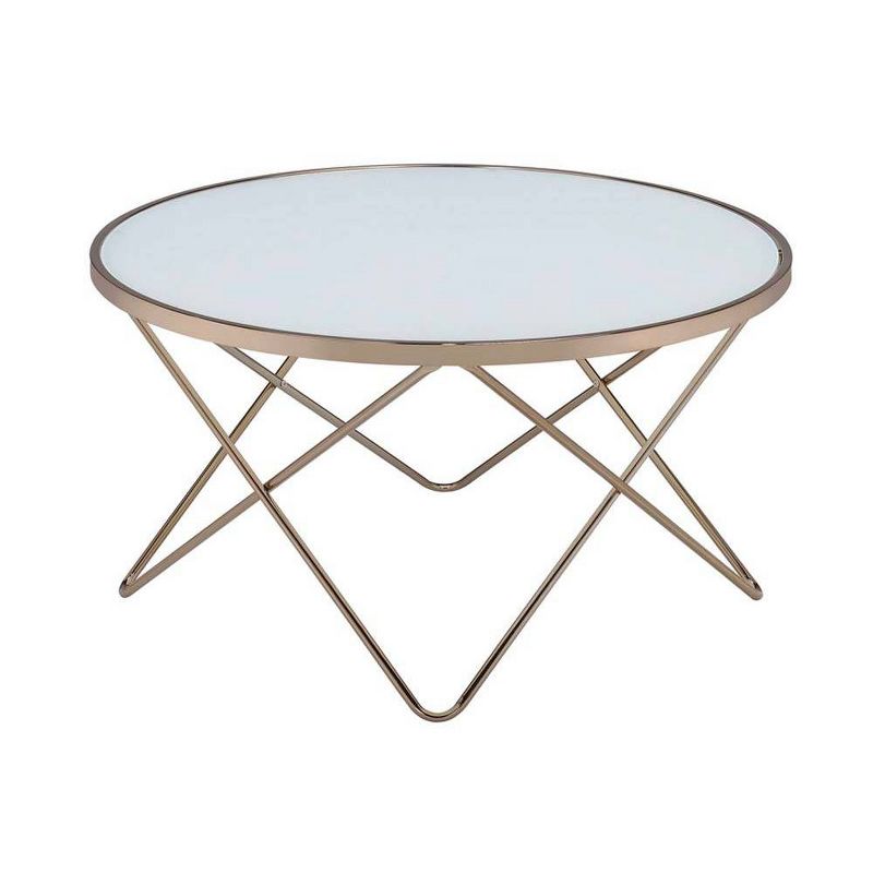 Coffee Table Frosted Champagne - Acme Furniture, 3 of 6