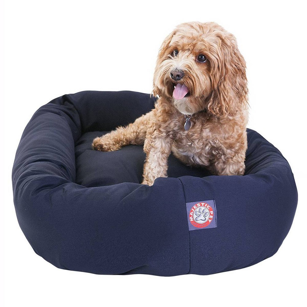 Photos - Bed & Furniture Majestic Pet Bagel Bolster Dog Bed - Blue M 