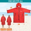 SUN CUBE Swim Parka Men Women, Unisex Hooded Changing Robe with Faux Shearling Fleece Lining for Swimming, Surfing, Water Sports - 2 of 4