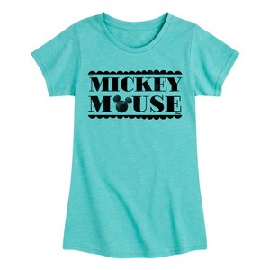 Girls' - Disney - Mickey Mouse Fitted Short Sleeve Graphic T-Shirt - 1 of 3
