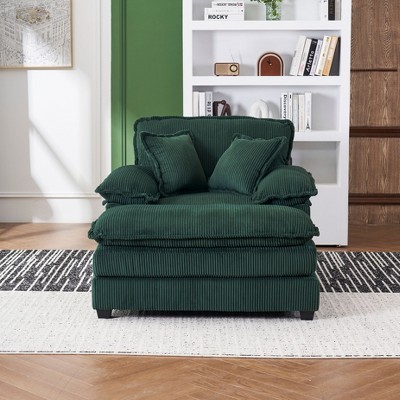 NicBex Couches for Living Room 56.3" Oversized Single Sofa Couch Deep Seat Accent Chair Upholstered Armchair with Removable Footrest