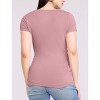 Women's V-Neck Side-Ruched Maternity Short Sleeve Tee | Motherhood Maternity - 2 of 4