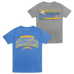 NFL Los Angeles Chargers Toddler Boys' Gray 2pk T-Shirt - 1 of 3