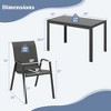 Costway 5 Piece Patio Rattan Dining Set Outdoor Table & Chairs Set for 4 Woven Wicker - 3 of 4