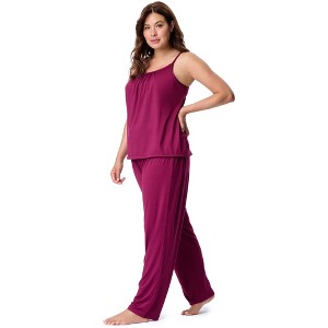 Motherhood Maternity Women's Maternity Sleeveless Swing Nursing Cami with Foldover Waistband Pant Sleep Set - 1 of 4