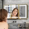 Lighted Medicine Cabinet with Mirror Wall Mounted Bathroom Mirror with Storage - 4 of 4