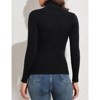 Womens Pullover Sweater Turtle Neck Long Sleeve Sweater Ribbed Knit Sweater - image 2 of 4