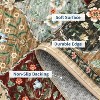 Acekool Vintage Distressed Runner Rug 2x6 - Machine Washable Non Slip Low Pile Rug for Kitchen, Bedroom, Laundry Room, Red/Brown - 2 of 4