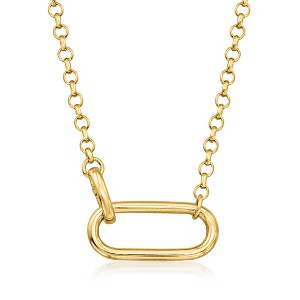 Ross-Simons 14kt Yellow Gold Single Paper Clip Link Station Necklace - 1 of 3