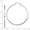 Black Bow Jewelry 2mm, Sterling Silver, Polished Square Hoops - 50mm (1 7/8 Inch) - 4 of 4