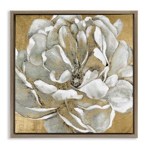 Stupell Industries Blushing White Magnolia Flower Abstract, 18" x 18" - 1 of 4