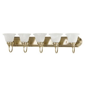 Livex Lighting Belmont 5 - Light Vanity in  Antique Brass - 1 of 4