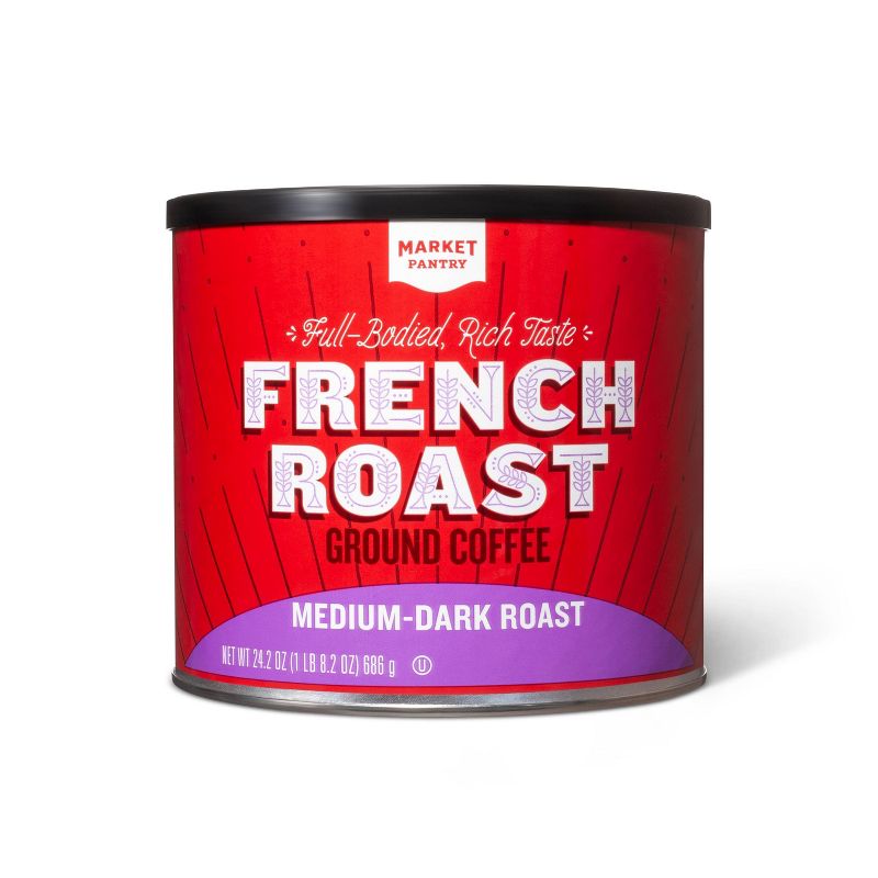 French Roast Medium-Dark Roast Ground Coffee - 24.2oz - Market Pantry&#8482;, 1 of 5