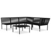 vidaXL Garden Lounge Set Black and Anthracite - 3 of 4
