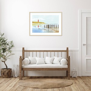 Amanti Art Lighthouse Coast by Errico and Slyp Wood Framed Wall Art Print - 1 of 4