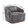 CAVINAS Upholstered Accent Chair with Swivel Functionality,Modern Barrel Chairs for Bedroom,Reading Room - 3 of 4