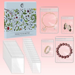 Ultimate Jewelry Organization: 300-Pocket Travel Book with 50 Zippered Pouches for Secure Storage - 1 of 4