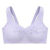 Glamorise Womens MagicLift Cotton Support Wirefree Bra 1001 Lilac - image 4 of 4