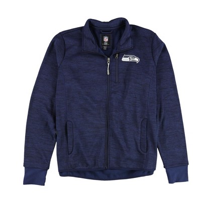 G-III Sports Womens Seattle Seahawks Collared Track Jacket Sweatshirt