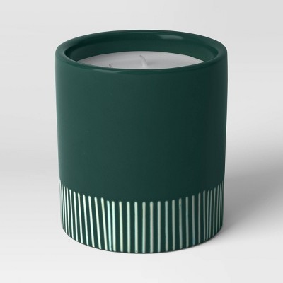 Photo 1 of 30oz Cylindrical Ceramic Arch 2-Wick Citronella Candle Deep Green - Project 62&#8482;