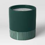 30oz Cylindrical Ceramic Arch 2-Wick Citronella Candle Deep Green - Project 62™