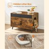 Feandrea Litter Box Enclosure, Cat Litter Box Furniture Hidden, with Removable Divider, High Legs, Cat House Rustic Brown - 4 of 4