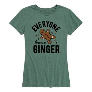 Women's - Instant Message - Everyone Loves Gingerbread Man Short Sleeve Graphic T-Shirt - 1 of 4