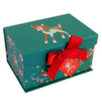Craftoutlet.Com Christmas Sm Magnetic Closure Box...  -  1 Rigid, Magnetic Closure Christmas Gift Box Or Christmas Decoration 4.5 Inches -  Rigid