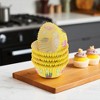 Unique Bargains Bunny Print Disposable Baking Cups Greaseproof Paper Yellow White 1.97"x1.18" 100 Pcs - 2 of 4