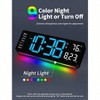 16 inch Large Display Digital Wall Clock with Remote Control Auto Dimming Night Mode DST Date Week Temp Living Room - 3 of 4