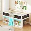 Safstar Low Loft Bed Twin Size Wooden Bed Frame Kid’s Cabin Bed with Bookcases White - 3 of 4