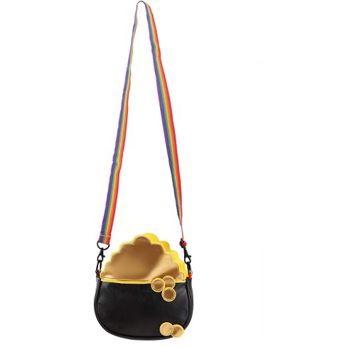 HalloweenCostumes.com Women St. Patricks Pot of Gold Purse,  Black/Yellow/Orange