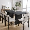 67" Farmhouse Rectangle Black Dining Table for 4-6 People with Round Arched Table Legs for Dining Room and Living Room - 3 of 4