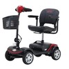 TinyHomie 4 Wheel Compact Travel Mobility Scooter 300W 300lbs Red - 3 of 4