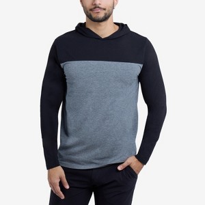 XRAY Mens Long sleeve Colorblock Hooded T-Shirt - 1 of 4