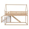 NicBex Twin over Twin Bunk Bed with Guardrail and Slide,House Twin Loft Bed with Staircase,Modern Bunk Beds,Noise Reduced Bunk Beds for Bedroom - 4 of 4