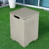 Elementi 15.9" Outdoor Propane Tank Cover Concrete Hideaway Table for 20 lb Propane Tank - 3 of 4