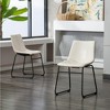 NicBex Set of 2 Dining Chairs with Faux Leather Seat and Metal Frame,Armless Chairs for Kitchen,Living Room - 3 of 4