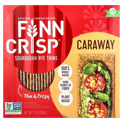 Finn Crisp, Sourdough Rye Thins, Caraway , 7 oz